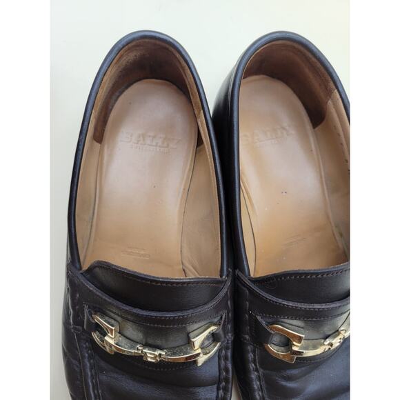 Bally Switzerland Men\'s Horsebit Loafers Dark Brown Leather Dress Shoes US 8 EU7 main image 10